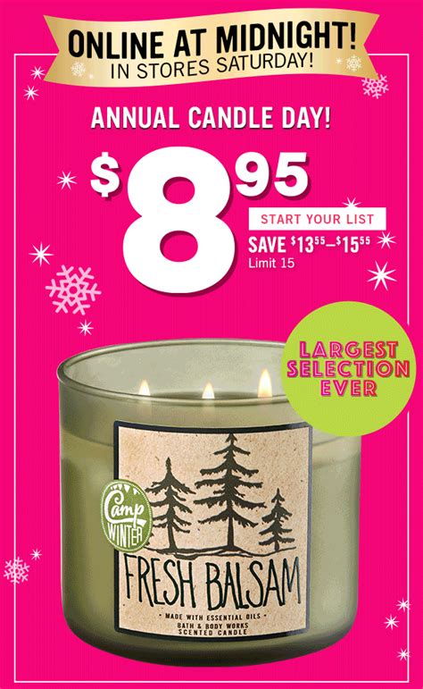 Sale Starts at 32. . Bed bath and beyond candle day 2023